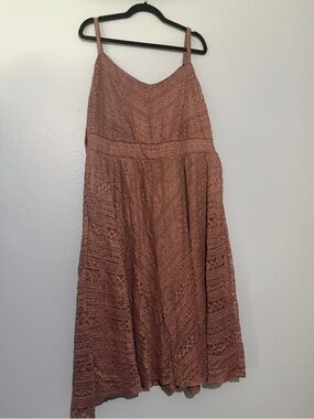 torrid Dusty Rose Lace Midi Dress